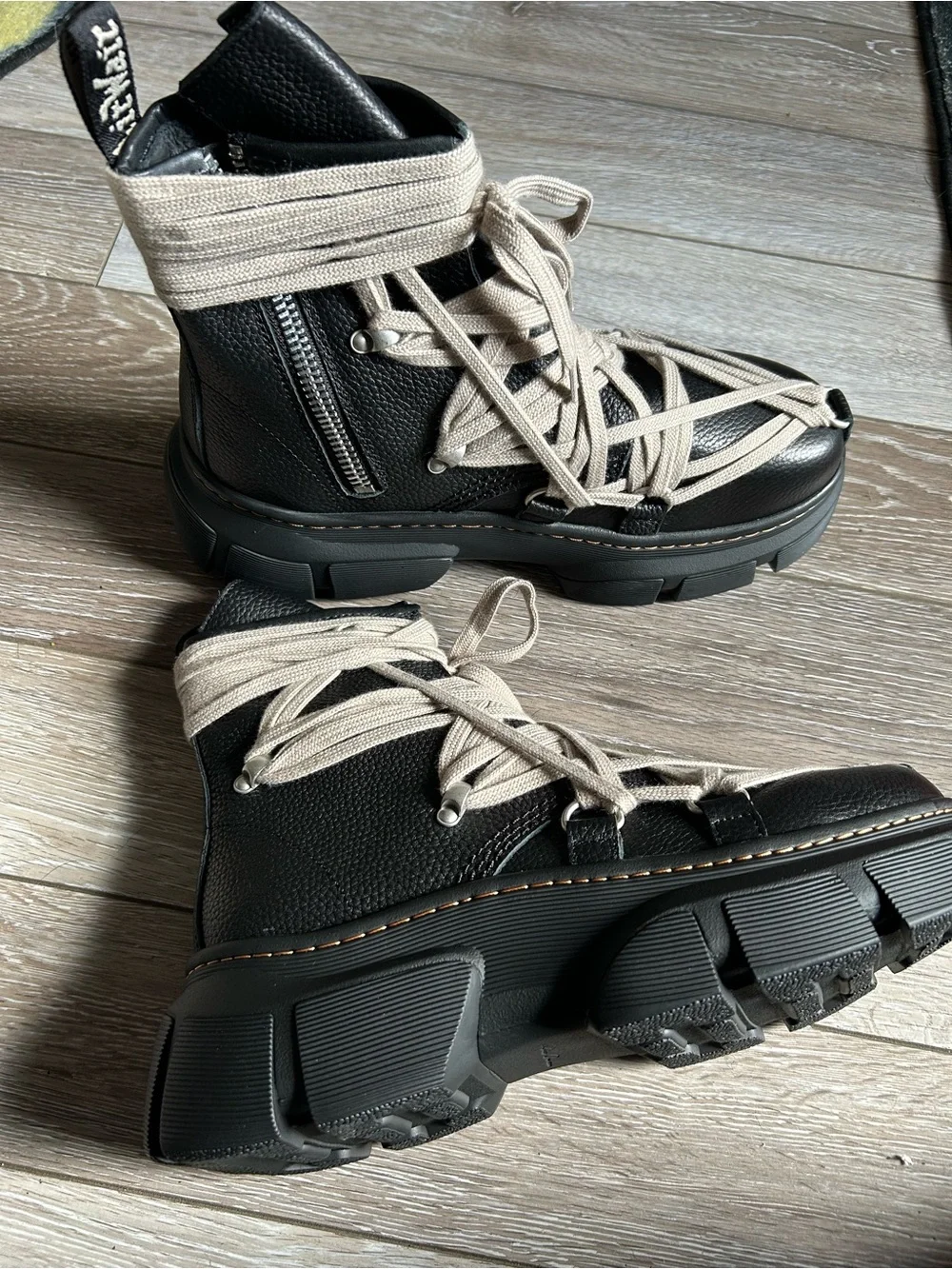 Men’s Rick Owens X Doc Martens 1460 DMXL Quad Sole Mega Lace Boots